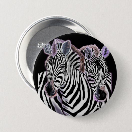 Zebra Button van paar families (Voorkant /achterkant)