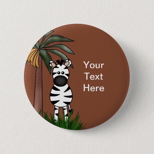 Zebra Buttonnen Ronde Button 5,7 Cm (Voorkant)