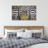 Zebra Butts Canvas Art Print (Insitu (Slaapkamer))