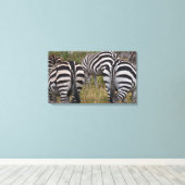 Zebra Butts Canvas Art Print (Insitu (Houten vloer))