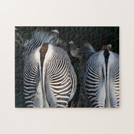 Zebra Butts Funny Wildlife Legpuzzel (Horizontaal)