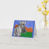 Zebra by Joel Anderson small greeting card Kaart (Gele Bloem)