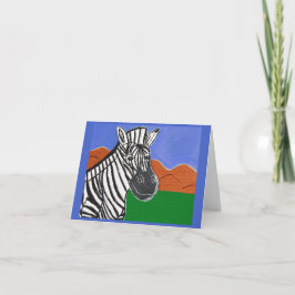 Zebra by Joel Anderson small greeting card Kaart