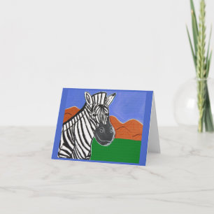 Zebra by Joel Anderson small greeting card Kaart