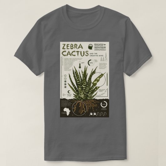 Zebra Cactus Long (2) T-shirt (Design voorkant)
