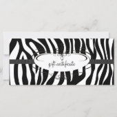 Zebra Cadeaubon: Rack Kaart (Voorkant)