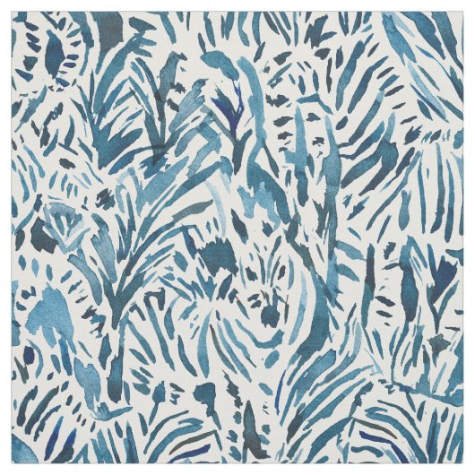 ZEBRA CAMO Indigo Safari Stof (Swatch)
