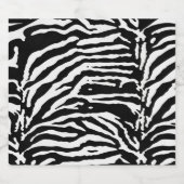 Zebra Camouflage Black en White Artistic Pattern Bier Etiket (Enkel label)