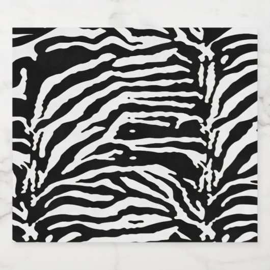 Zebra Camouflage Black en White Artistic Pattern Bier Etiket (Enkel label)