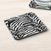 Zebra Camouflage Black en White Artistic Pattern Bier Onderzetter (Linkerzijde)