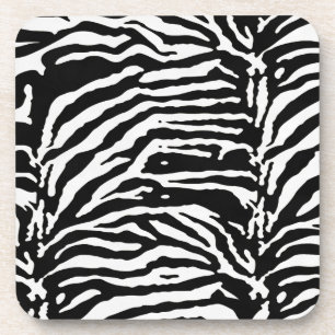 Zebra Camouflage Black en White Artistic Pattern Bier Onderzetter