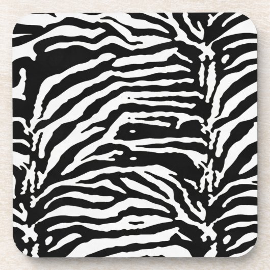 Zebra Camouflage Black en White Artistic Pattern Bier Onderzetter (Voorkant)