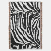 Zebra Camouflage Black en White Artistic Pattern Deken (Voorkant Verticaal)