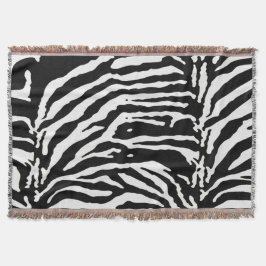 Zebra Camouflage Black en White Artistic Pattern Deken