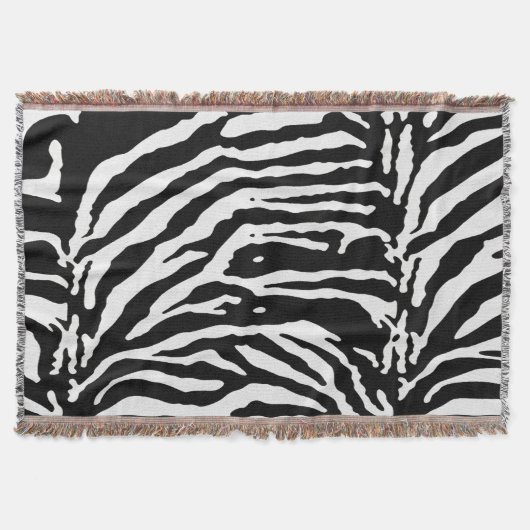 Zebra Camouflage Black en White Artistic Pattern Deken (Voorkant)