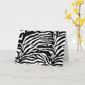 Zebra Camouflage Black en White Artistic Pattern Kaart (Gele Bloem)