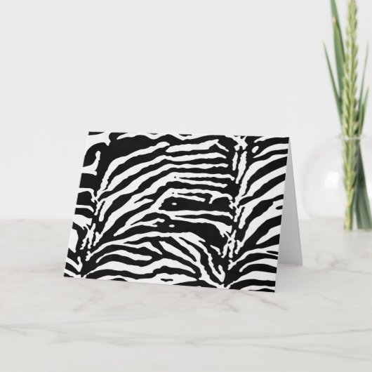 Zebra Camouflage Black en White Artistic Pattern Kaart (Voorkant)