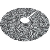 Zebra Camouflage Black en White Artistic Pattern Kerstboom Rok (Gekanteld)