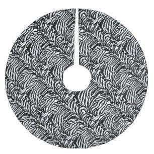 Zebra Camouflage Black en White Artistic Pattern Kerstboom Rok