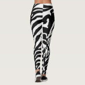 Zebra Camouflage Black en White Artistic Pattern Leggings (Achterkant)