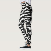 Zebra Camouflage Black en White Artistic Pattern Leggings (Links)