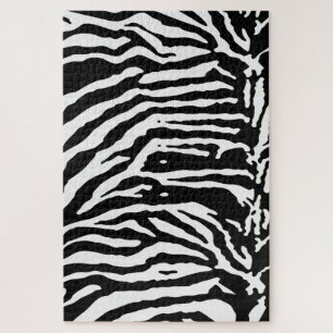 Zebra Camouflage Black en White Artistic Pattern Legpuzzel