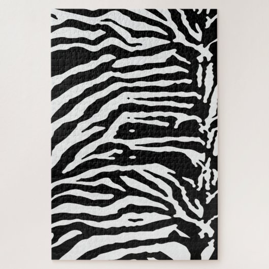 Zebra Camouflage Black en White Artistic Pattern Legpuzzel (Verticaal)