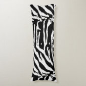 Zebra Camouflage Black en White Artistic Pattern Lichaamskussen (Voorkant Verticaal)