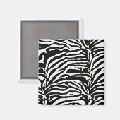 Zebra Camouflage Black en White Artistic Pattern Magneet (Voorkant / Achterkant)