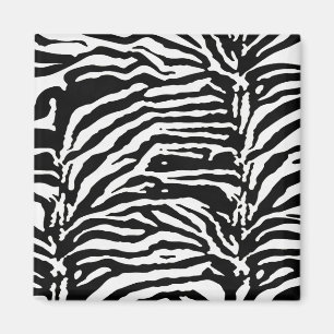 Zebra Camouflage Black en White Artistic Pattern Magneet