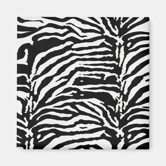 Zebra Camouflage Black en White Artistic Pattern Magneet (Voorkant)