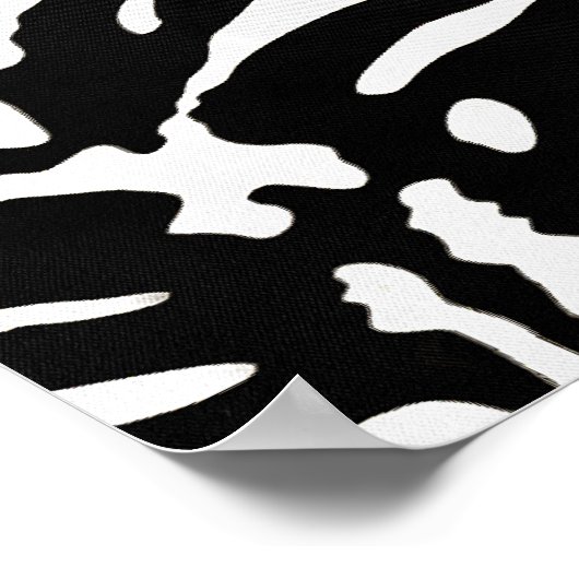 Zebra Camouflage Black en White Artistic Pattern Poster (Hoek)