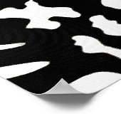 Zebra Camouflage Black en White Artistic Pattern Poster (Hoek)