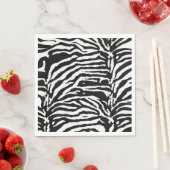 Zebra Camouflage Black en White Artistic Pattern Servet (Insitu)