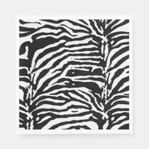 Zebra Camouflage Black en White Artistic Pattern Servet