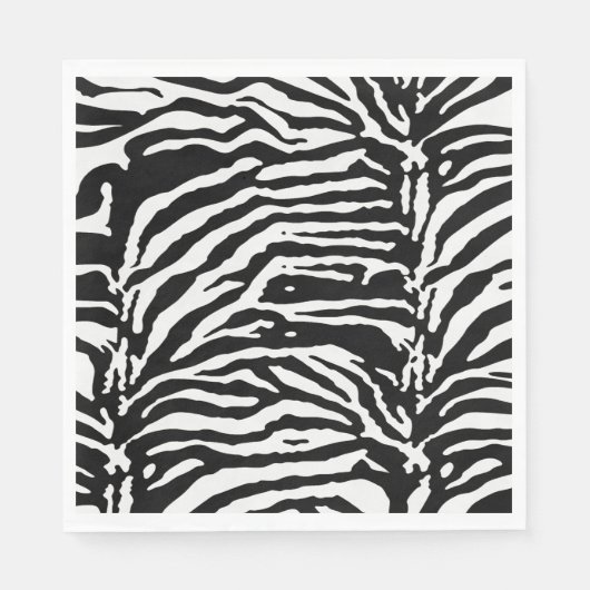 Zebra Camouflage Black en White Artistic Pattern Servet (Voorkant)