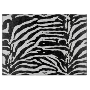 Zebra Camouflage Black en White Artistic Pattern Snijplank