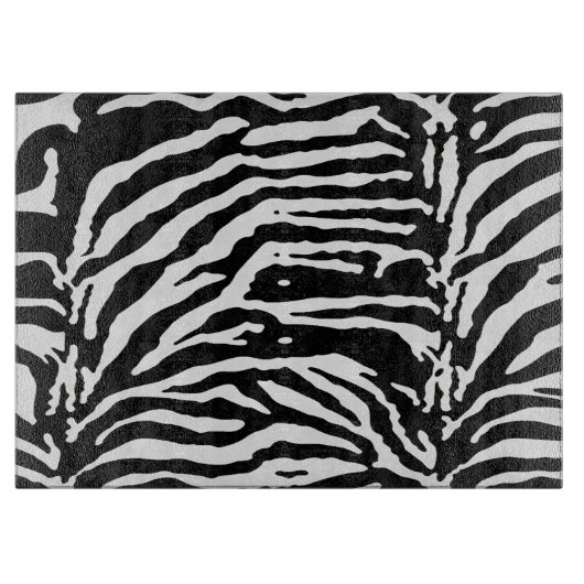 Zebra Camouflage Black en White Artistic Pattern Snijplank (Voorkant)