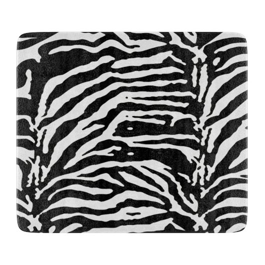 Zebra Camouflage Black en White Artistic Pattern Snijplank (Voorkant)