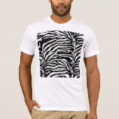 Zebra Camouflage Black en White Artistic Pattern T-shirt (Voorkant)