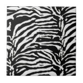 Zebra Camouflage Black en White Artistic Pattern Tegeltje (Voorkant)
