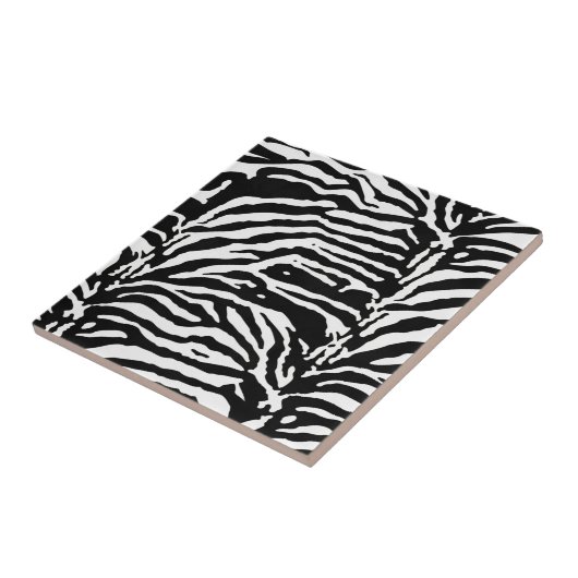 Zebra Camouflage Black en White Artistic Pattern Tegeltje (Zijkant)