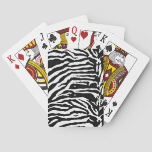 Zebra Camouflage Zwart en Wit Artistiek Patroon Pokerkaarten