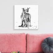 Zebra Canvas Afdruk (Insitu (Woonkamer))