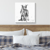 Zebra Canvas Afdruk (Insitu (Slaapkamer))