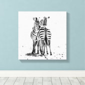 Zebra Canvas Afdruk (Insitu (Houten vloer))