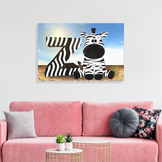 Zebra Canvas Afdruk (Insitu (Woonkamer))
