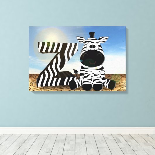 Zebra Canvas Afdruk (Insitu (Houten vloer))
