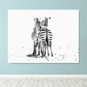 Zebra Canvas Afdruk (Insitu (Houten vloer))