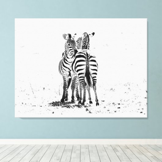 Zebra Canvas Afdruk (Insitu (Houten vloer))